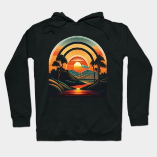 Retro sunset nature Hoodie